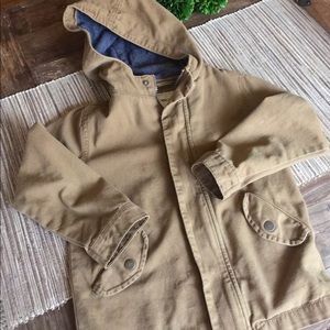 Boys Cherokee Tan Jacket w/ Hood (Size 5)